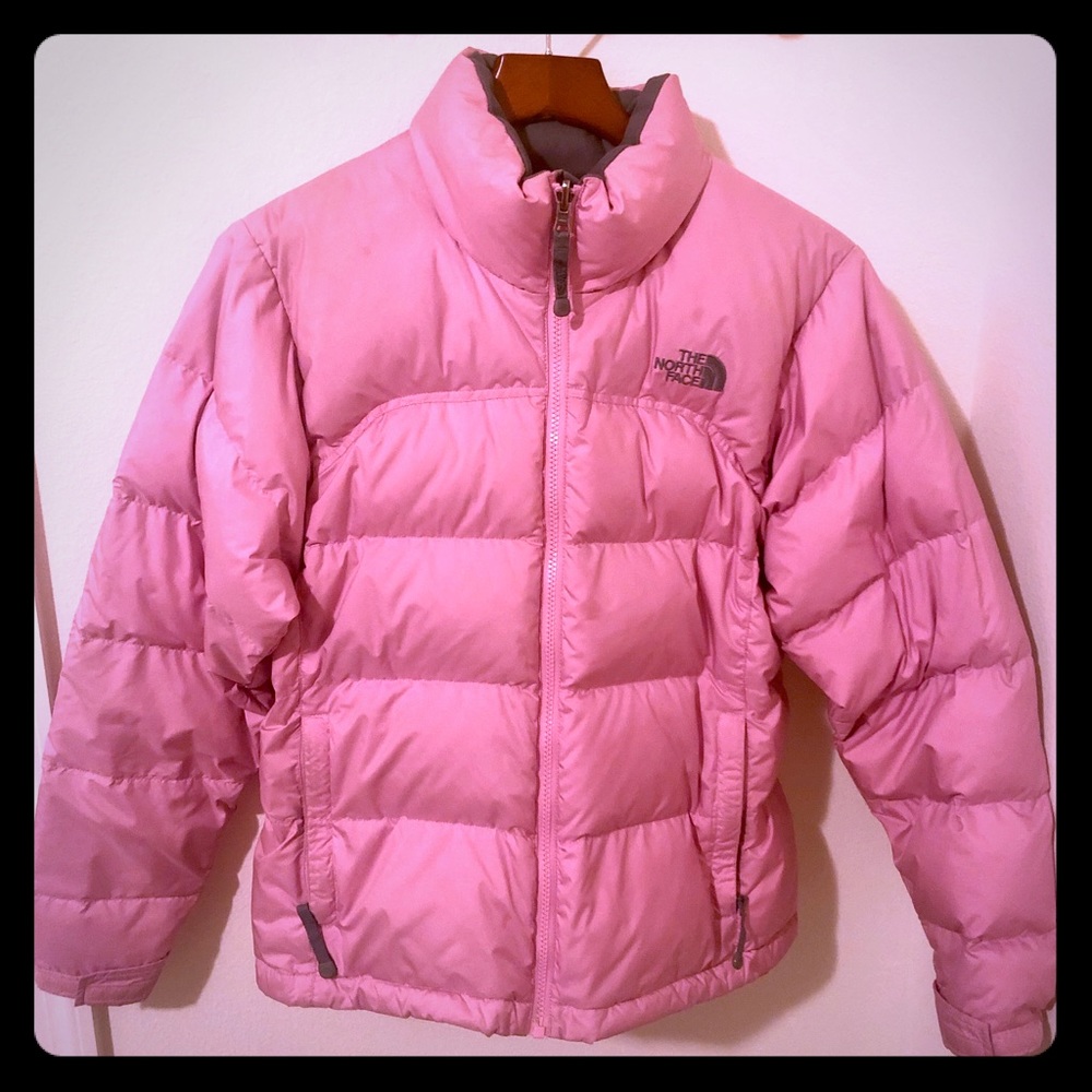 Pink Puffer Coat - The North Face Goose Down